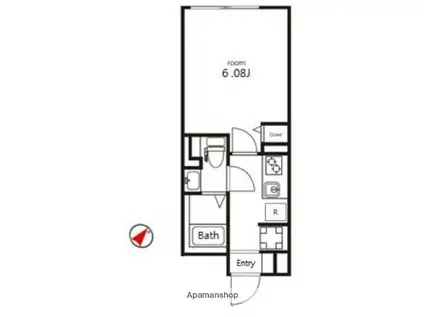 V-STYLE幡ヶ谷(1K/3階)の間取り写真