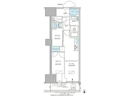 パークアクシス品川天王洲アイル(2LDK/8階)の間取り写真