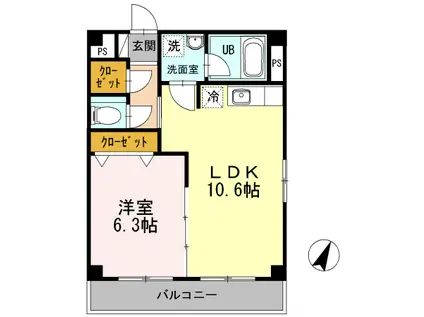 セントハイランド大塚(1LDK/5階)の間取り写真