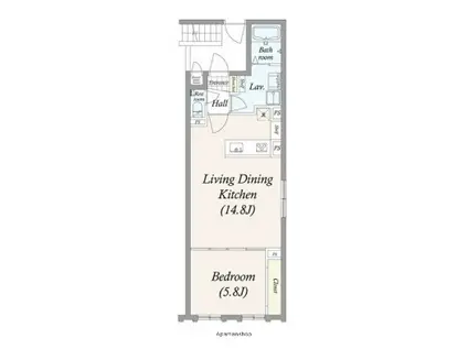 GRAN PASEO三宿Ⅱ(1LDK/4階)の間取り写真