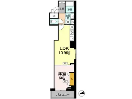 ロイジェント南池袋(1LDK/2階)の間取り写真