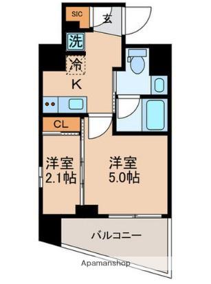 GRAN PASEO蒲田Ⅲ(2K/9階)の間取り写真