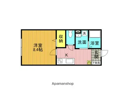 エルソルビオス(1K/3階)の間取り写真