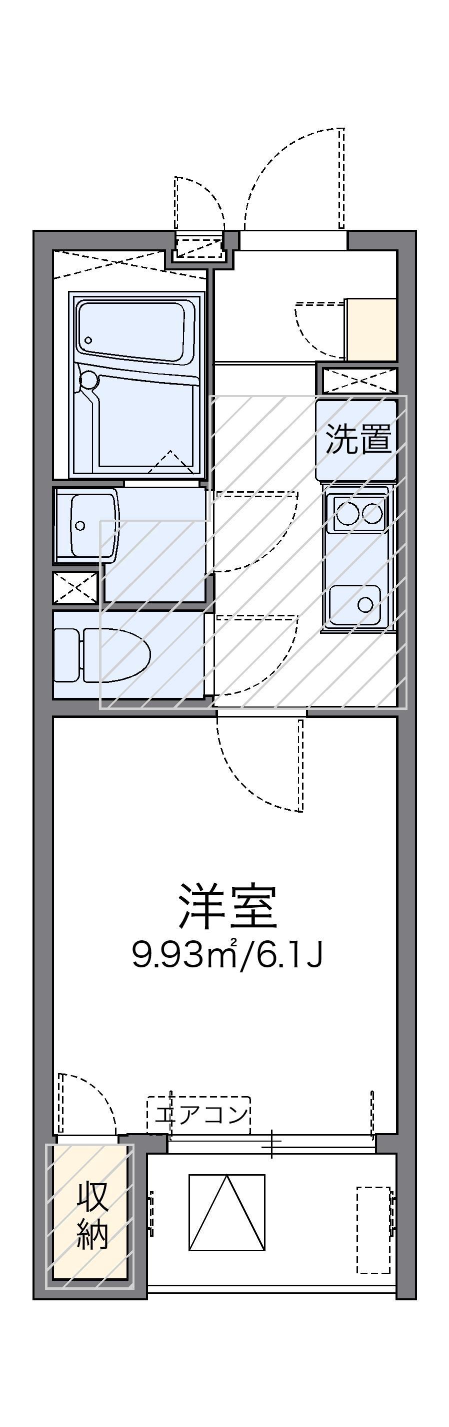 レオネクストサンモールⅢ(1K/3階)の間取り写真