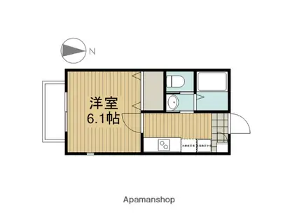 カンパニュラ(1K/2階)の間取り写真