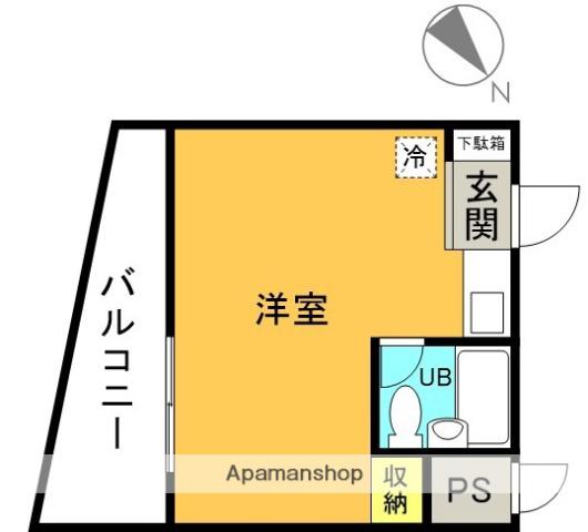 TOP五反野第3(ワンルーム/2階)の間取り写真