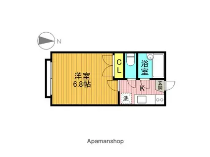 ヴィレヂハピネス5参番館(1K/1階)の間取り写真