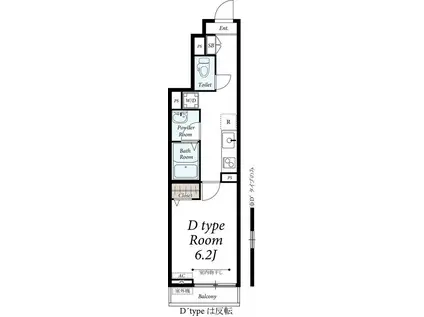 リブリ・サンビレッジ(1K/1階)の間取り写真