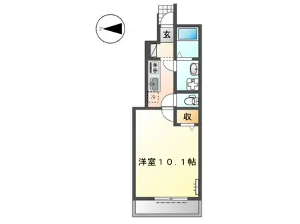 セントラル レジデンス(1K/1階)の間取り写真