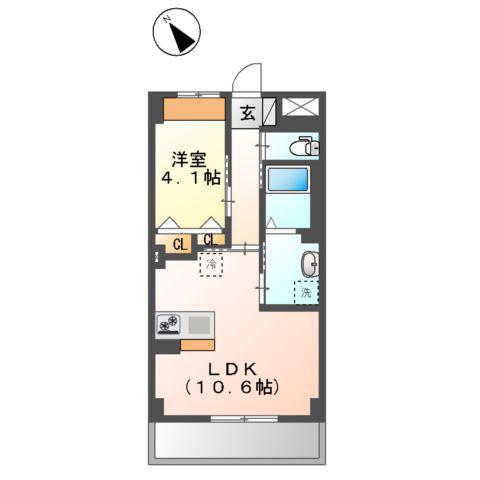 エスペランサ(1LDK/1階)の間取り写真