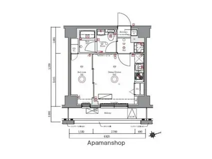 AZEST綾瀬♯R(1DK/10階)の間取り写真