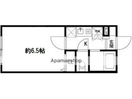 SINCREASE堀切(1K/1階)の間取り写真