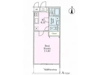 THEプランタン(1K/3階)の間取り写真