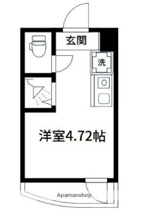 CUBE KANAMACHI Ⅴ(ワンルーム/3階)の間取り写真