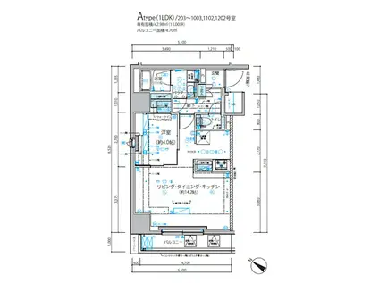 メインステージ五反野Ⅱ(1LDK/4階)の間取り写真