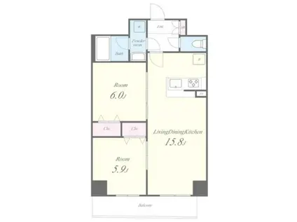 UNE LUMIERE(2LDK/6階)の間取り写真