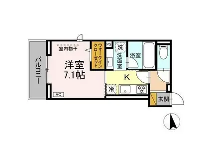 STELLA新松戸(1K/2階)の間取り写真