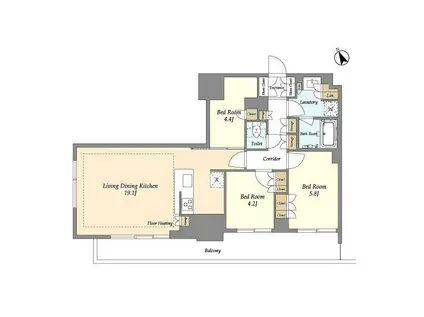 オアーゼ日暮里レジデンス(3LDK/7階)の間取り写真