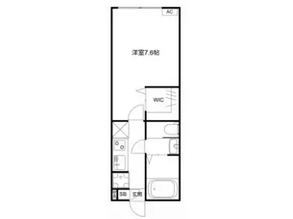 MQUARTO堀切菖蒲園(1K/2階)の間取り写真