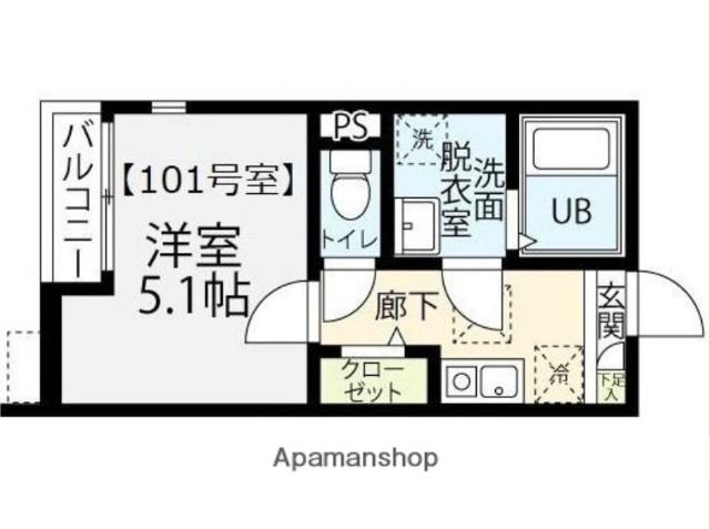 メルディア梅田5丁目Ⅶ(1K/1階)の間取り写真