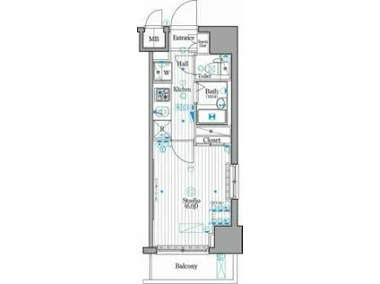 グランド・ガーラ新横浜ノース(1K/9階)の間取り写真