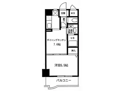エルグランピア(1DK/2階)の間取り写真