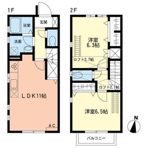 グラン・ジュテD(2LDK)の間取り写真