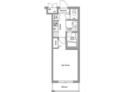 ハーモニーレジデンス羽田ウエスト002(1K/3階)の間取り写真