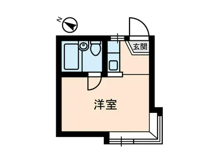 カーシュ上馬(ワンルーム/2階)の間取り写真