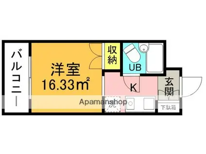 エトワール多摩川(1K/4階)の間取り写真