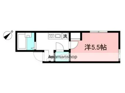 ソレイユ希望ヶ丘(1K/2階)の間取り写真