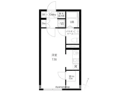 アーバンパーク下北沢(ワンルーム/3階)の間取り写真