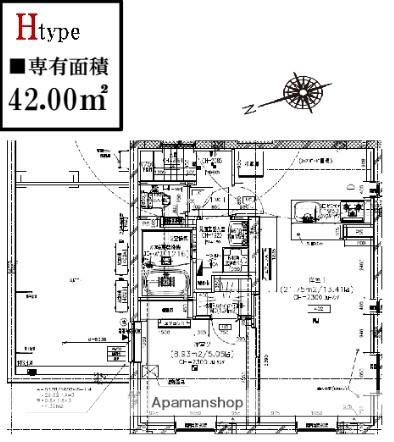 レピュア目黒本町レジデンス(1LDK/4階)の間取り写真