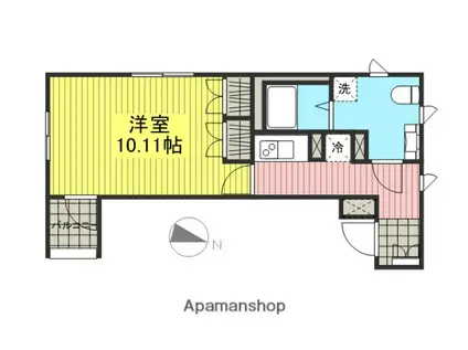 LALAHOUSE(1K/1階)の間取り写真