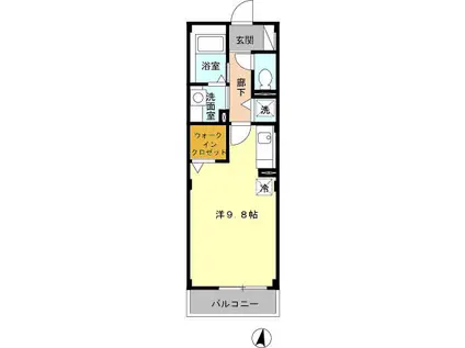 メゾンテラ(ワンルーム/3階)の間取り写真