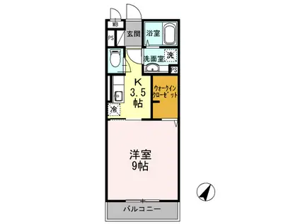 シュティルレーベン(1K/2階)の間取り写真