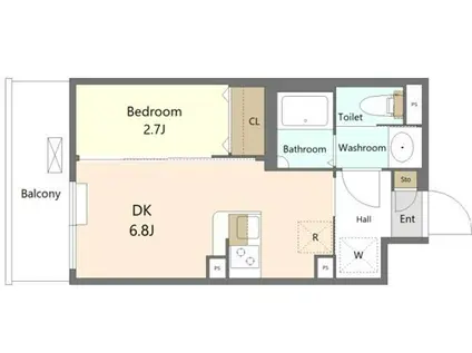 ES-GRANDE大森(1DK/4階)の間取り写真