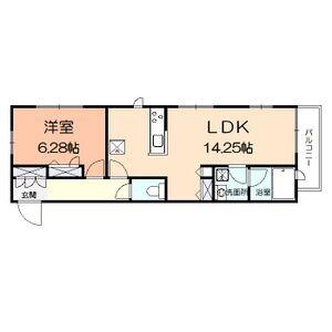 TWIN COURT Ⅴ(1LDK/2階)の間取り写真