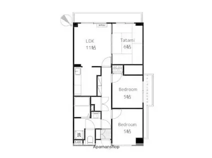 ヴェルデ久我山(3LDK/4階)の間取り写真