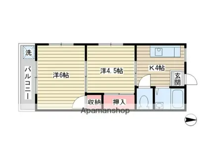 エクレールフジタ(2K/3階)の間取り写真