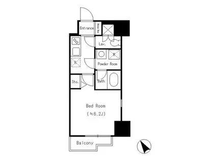 DORMOUSE FINE(1K/4階)の間取り写真