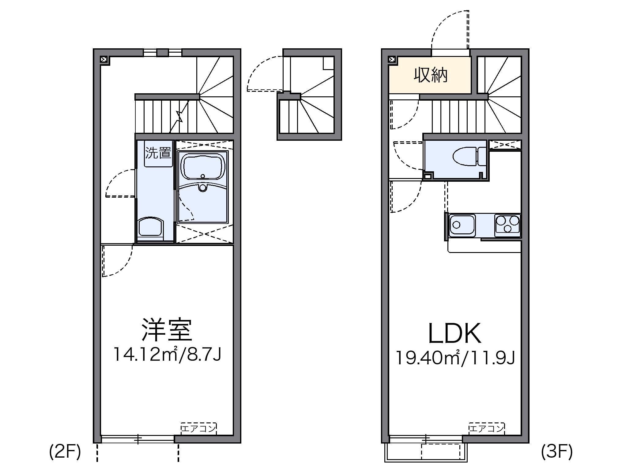 レオネクスト壽光Ⅲ(1LDK/2階)の間取り写真