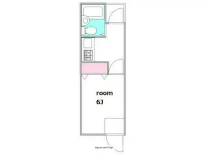 ウイング古屋(1K/1階)の間取り写真