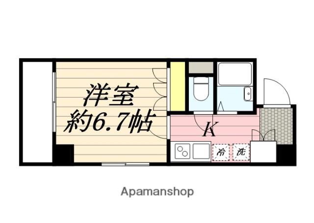 HF武蔵小山レジデンス(1K/6階)の間取り写真