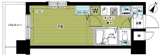 フェニックス芝浦ベイフォート(1K/8階)の間取り写真
