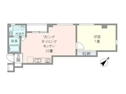 ブレグレイス参宮橋(1LDK/2階)の間取り写真
