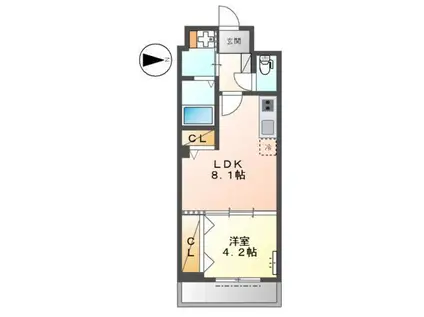 アプリコット(1LDK/1階)の間取り写真