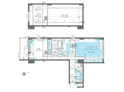 ZOOM広尾(1LDK/3階)の間取り写真