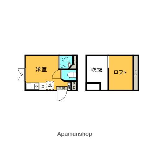 フレシール笹塚A(ワンルーム/1階)の間取り写真