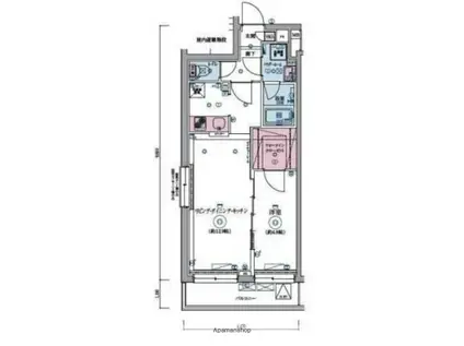 リヴシティ恵比寿(1LDK/3階)の間取り写真